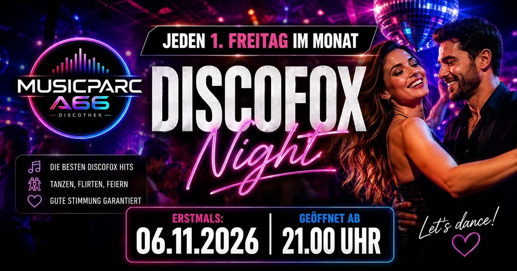 Discofox Night am 6. November 2026