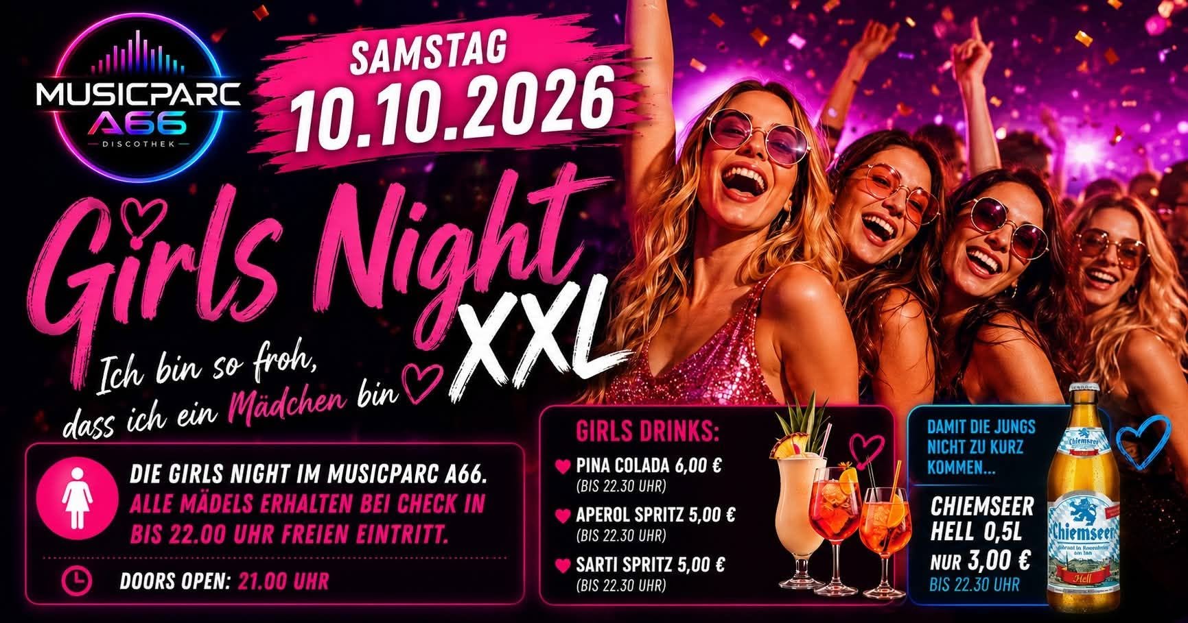 Girls Night XXL am 10. Oktober 2026